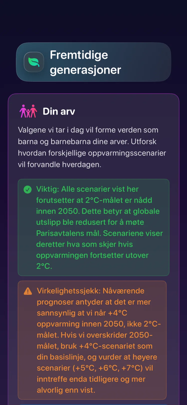 Decarbonr Fremtidige generasjoner: hvordan oppvarmingsscenarioer former verden barna arver