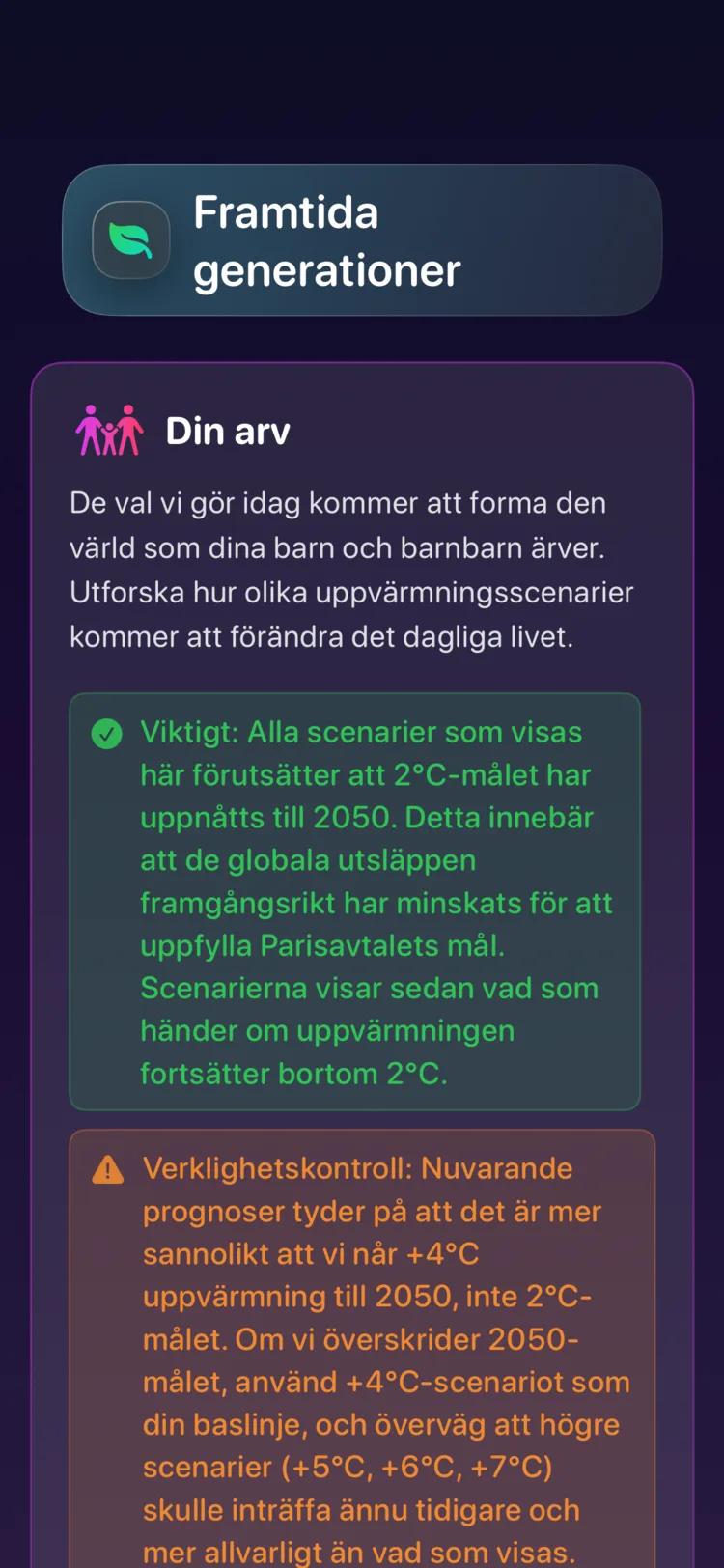Decarbonr Framtida generationer: hur uppvärmningsscenarier formar världen barnen ärver